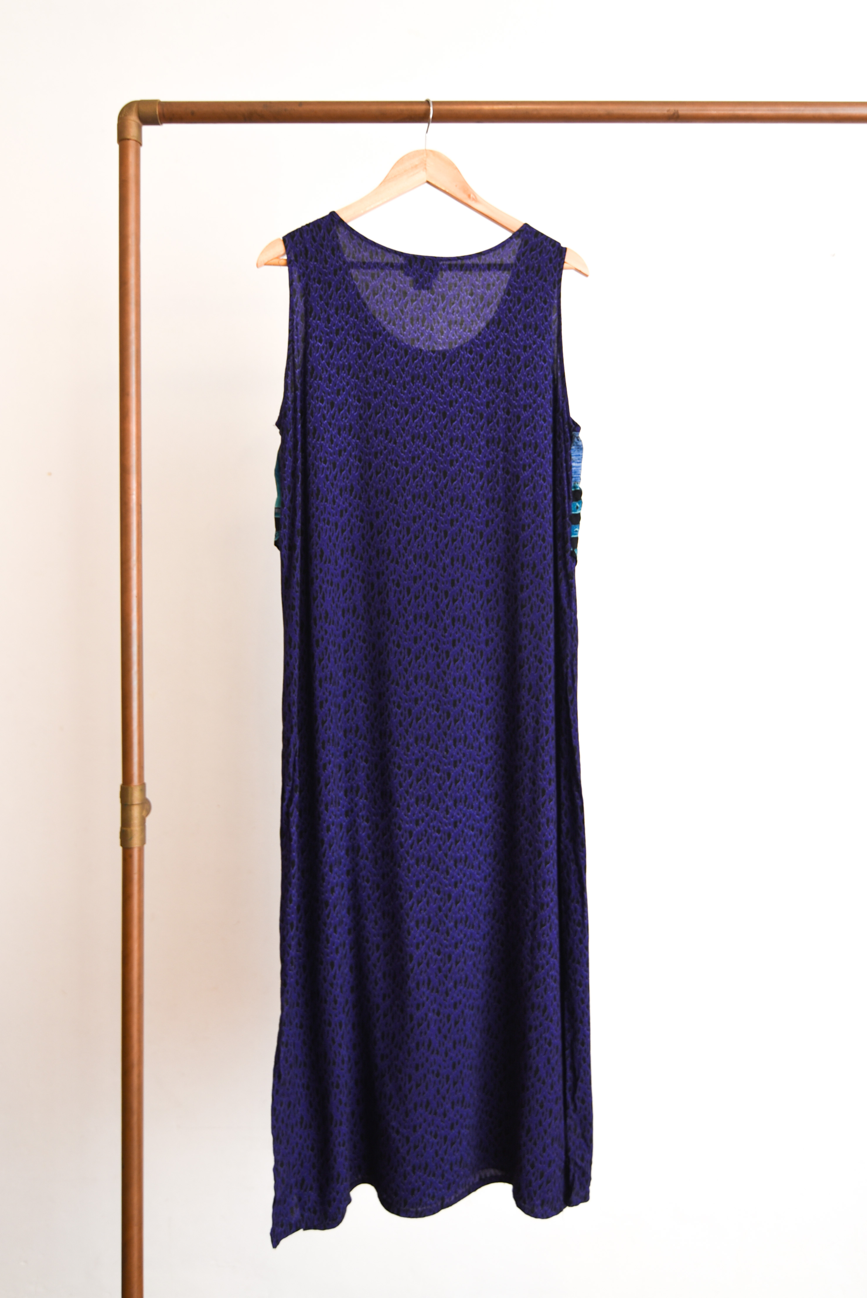 Vestido morado bambula 90s