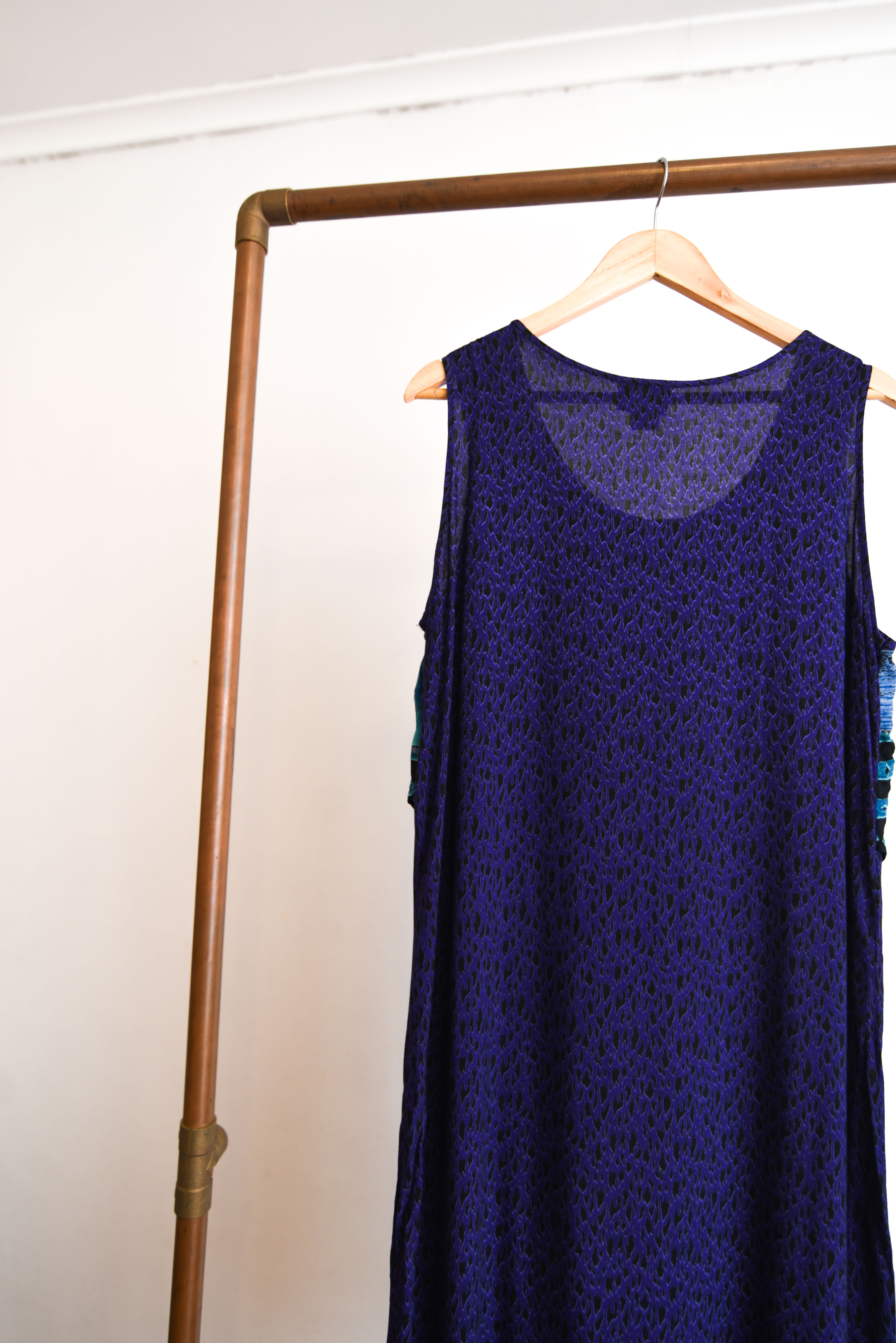 Vestido morado bambula 90s