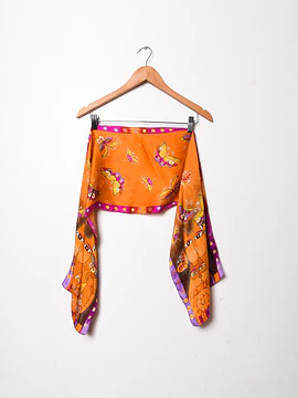 Pañuelo naranjo silk gatitos