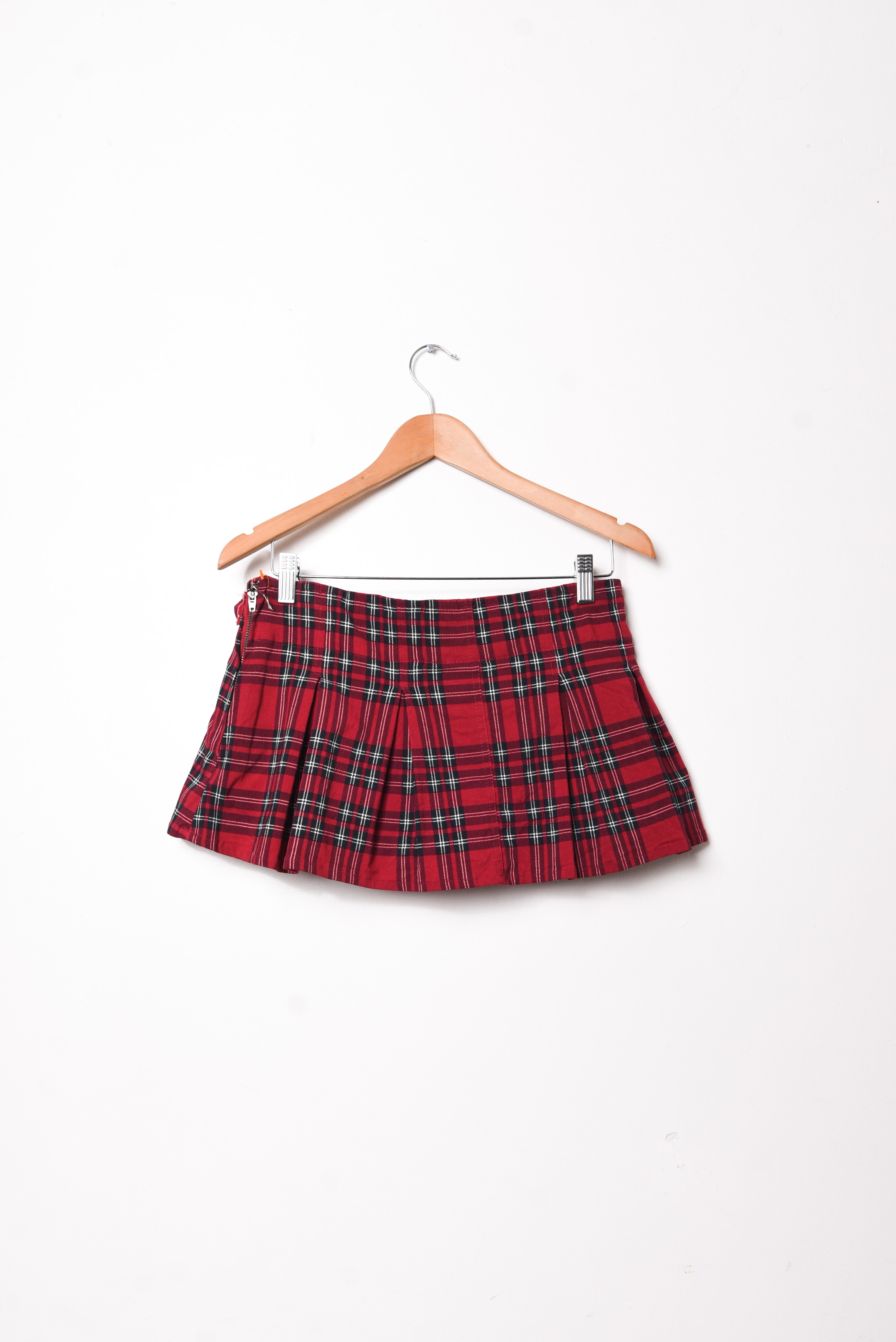 Mini falda-short tartán red