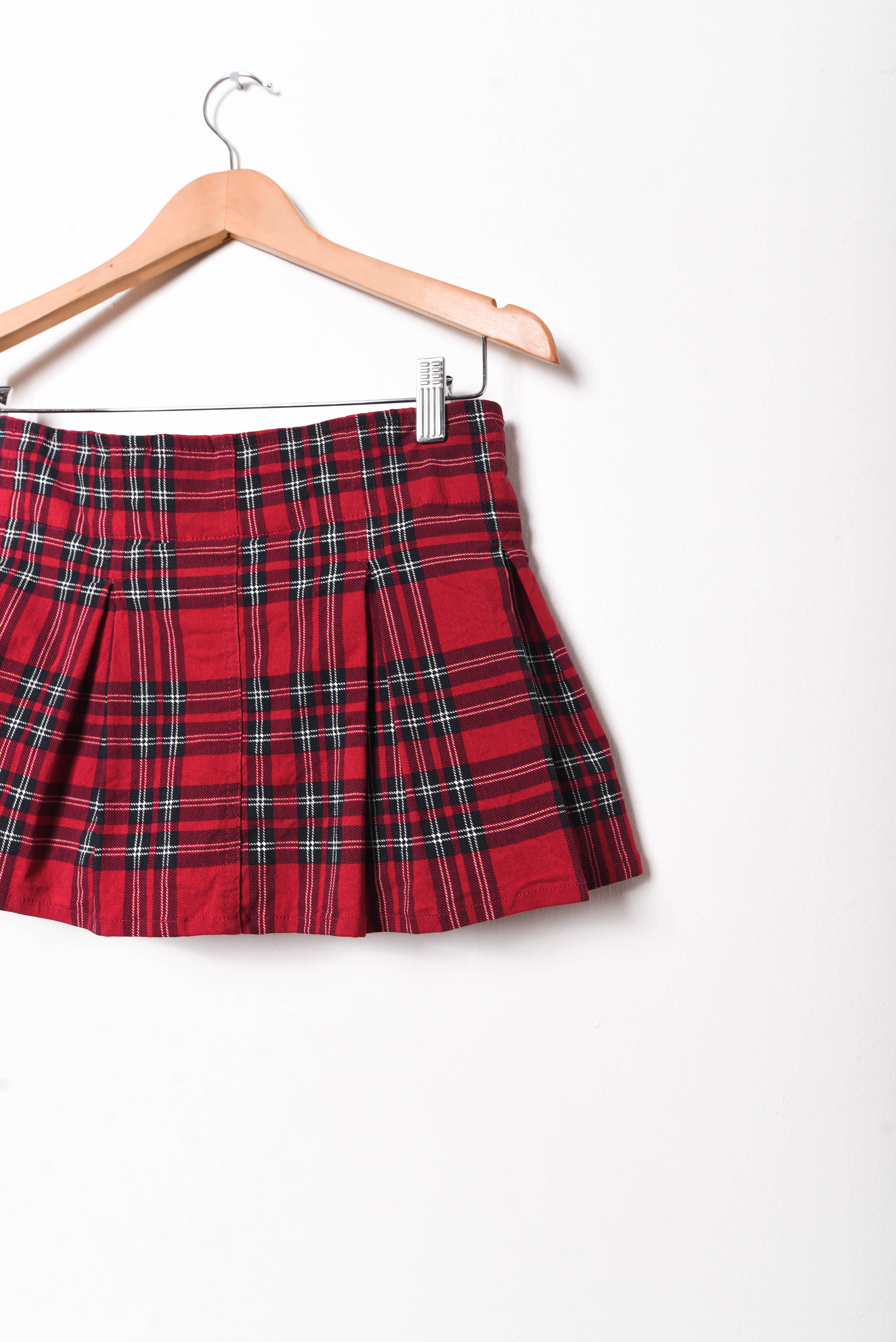 Mini falda-short tartán red