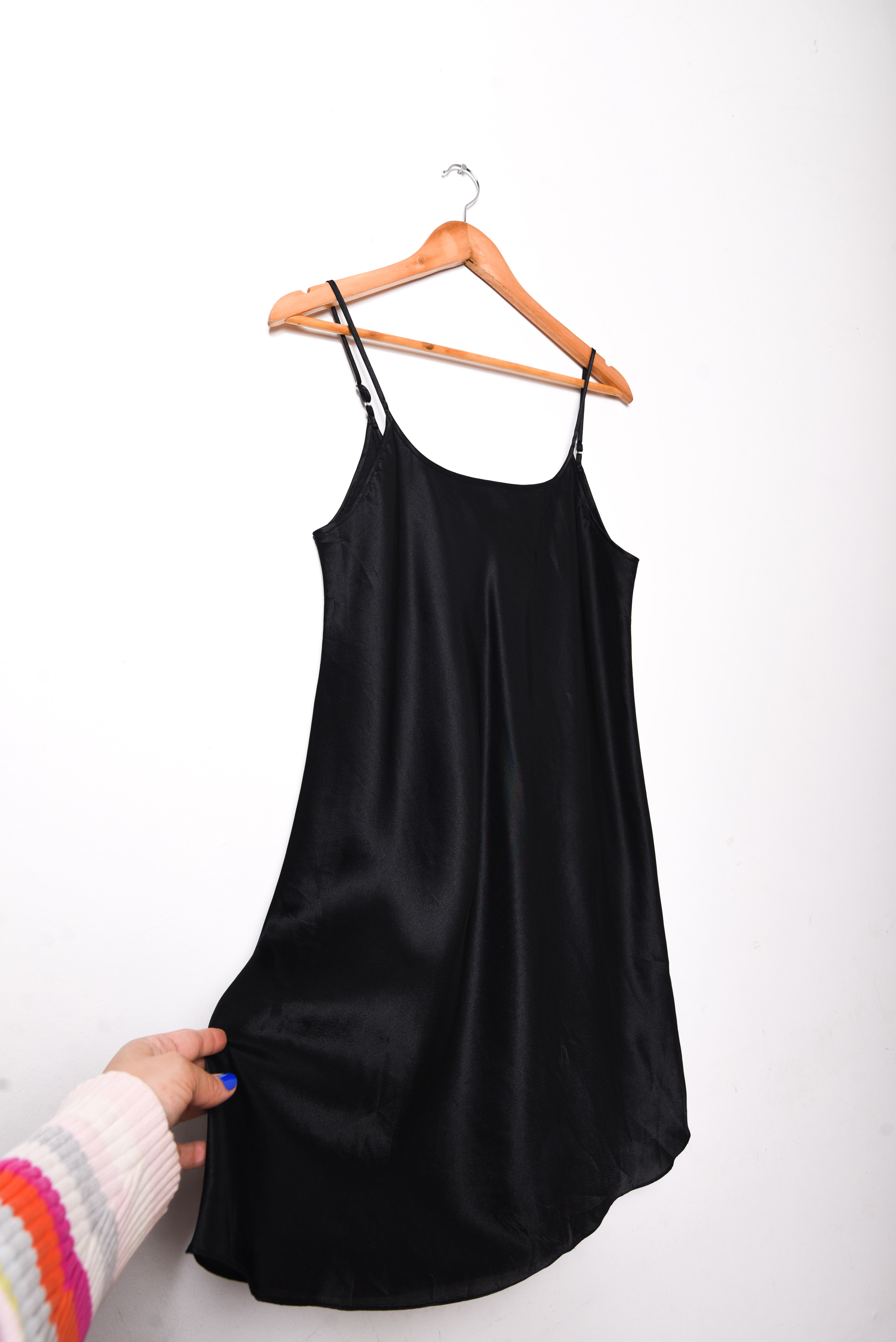 Slipdress satín black 90s
