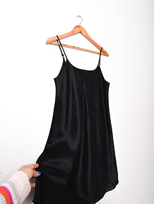 Slipdress satín black 90s