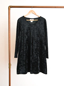 Vestido 90s black velvet