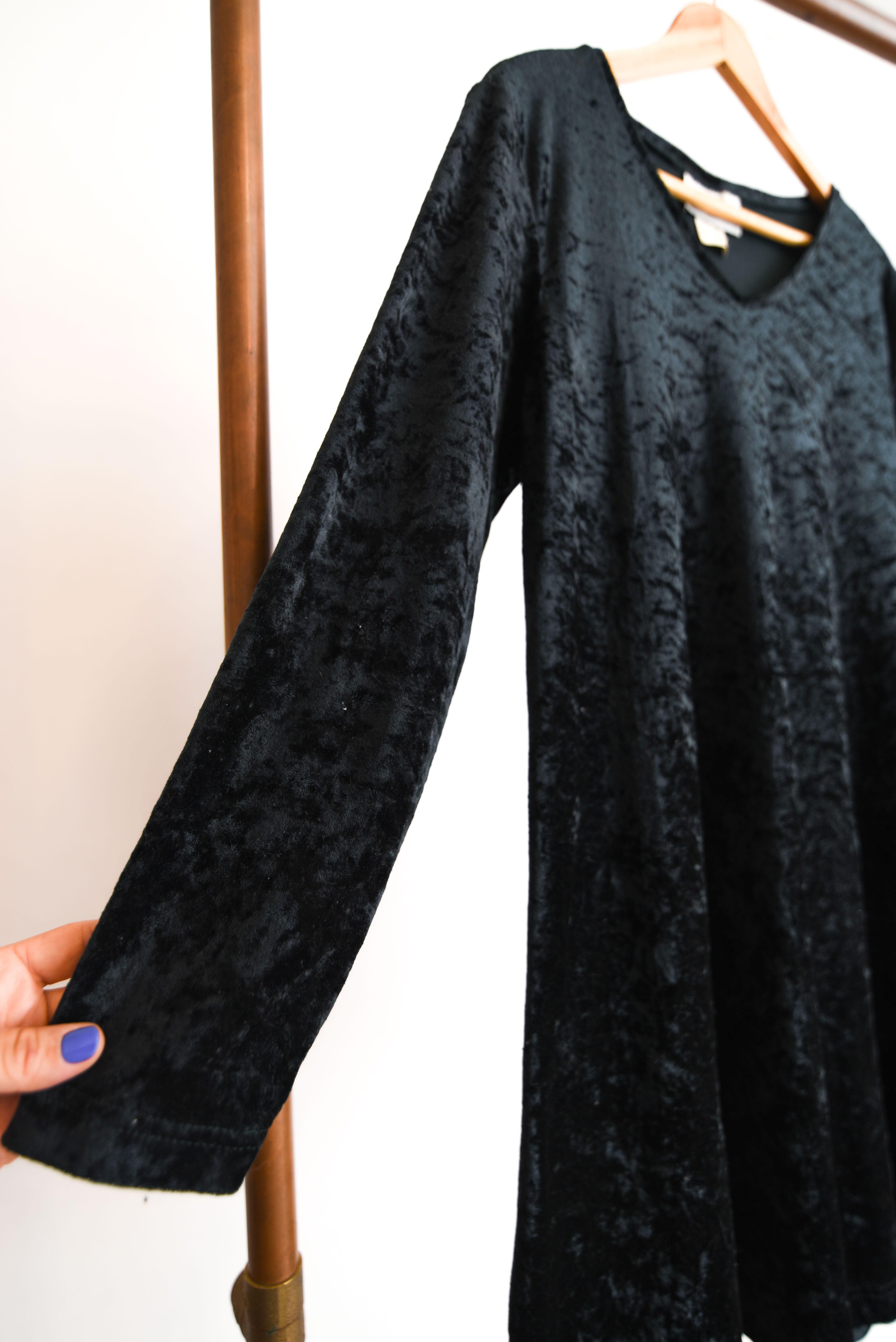 Vestido 90s black velvet