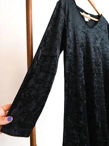 Vestido 90s black velvet