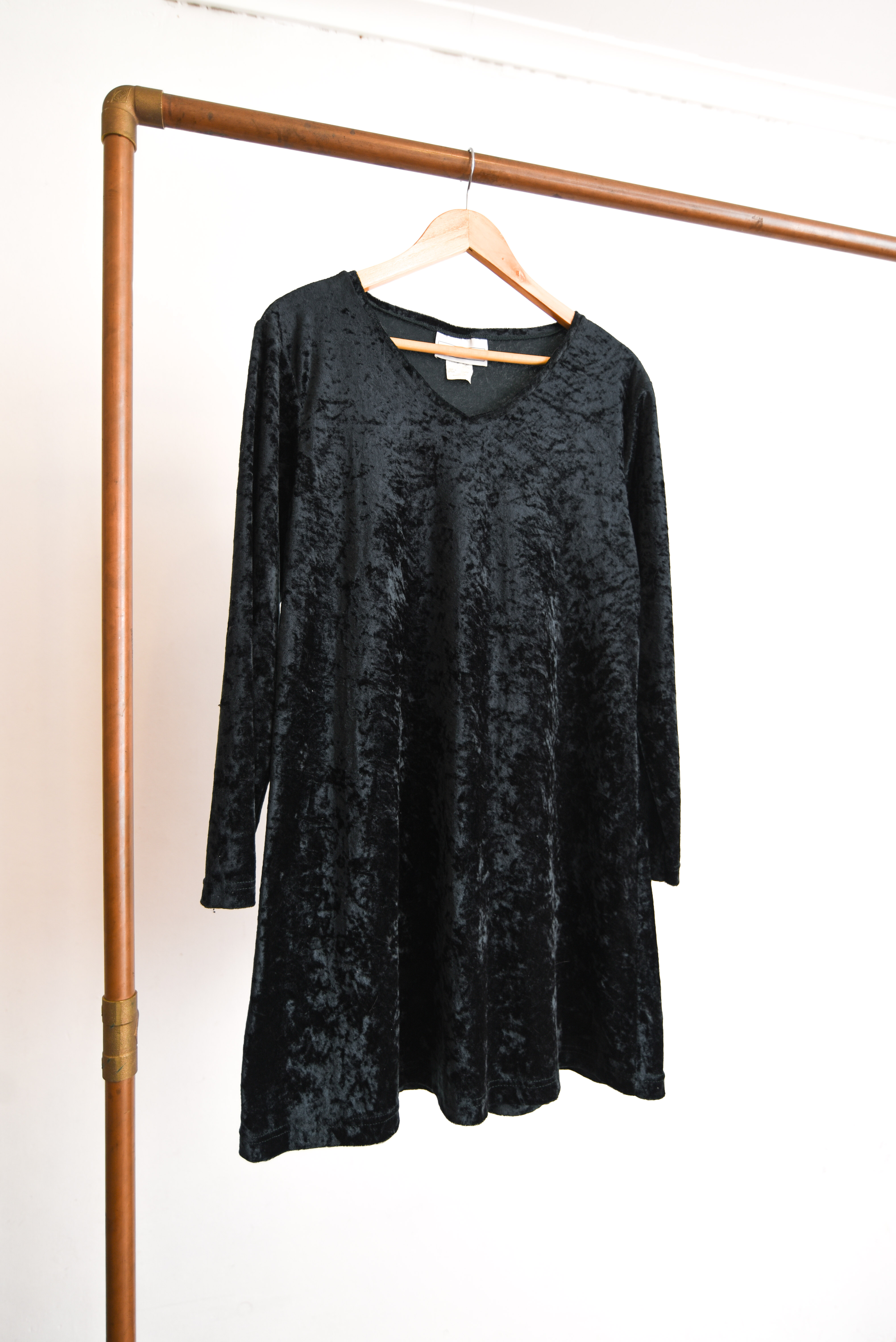 Vestido 90s black velvet