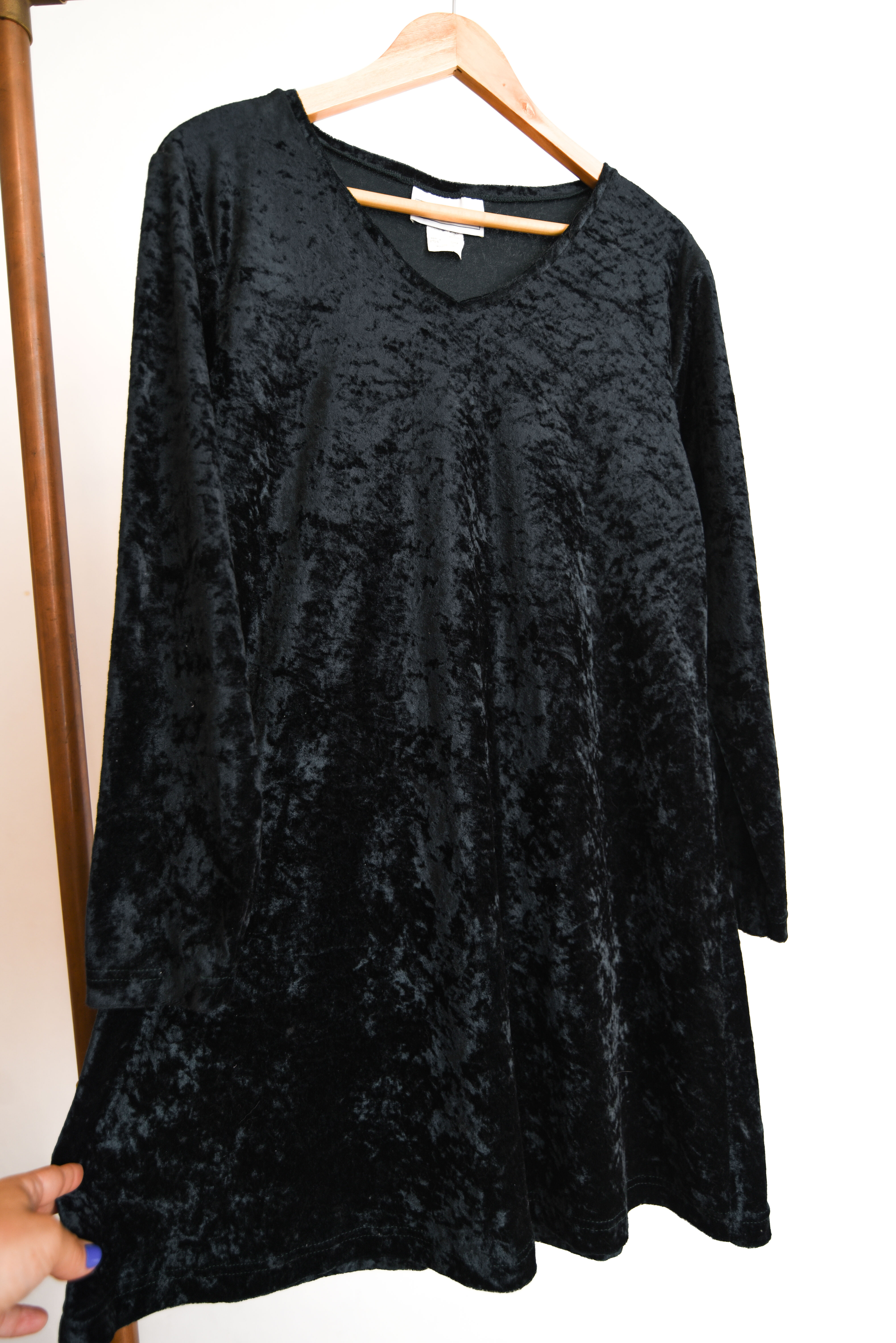Vestido 90s black velvet
