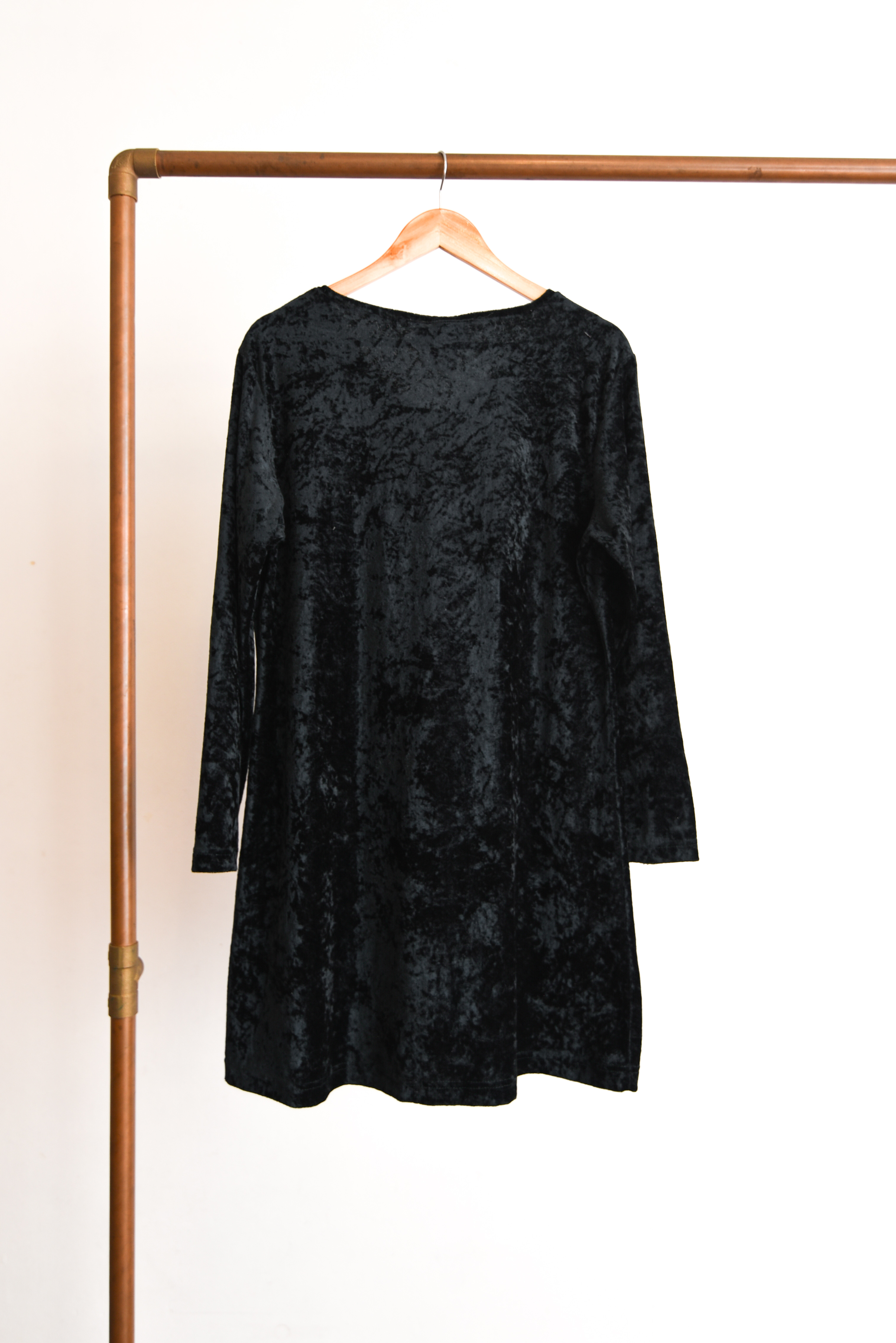 Vestido 90s black velvet