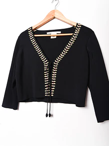 Cardigan 90s flores bordadas