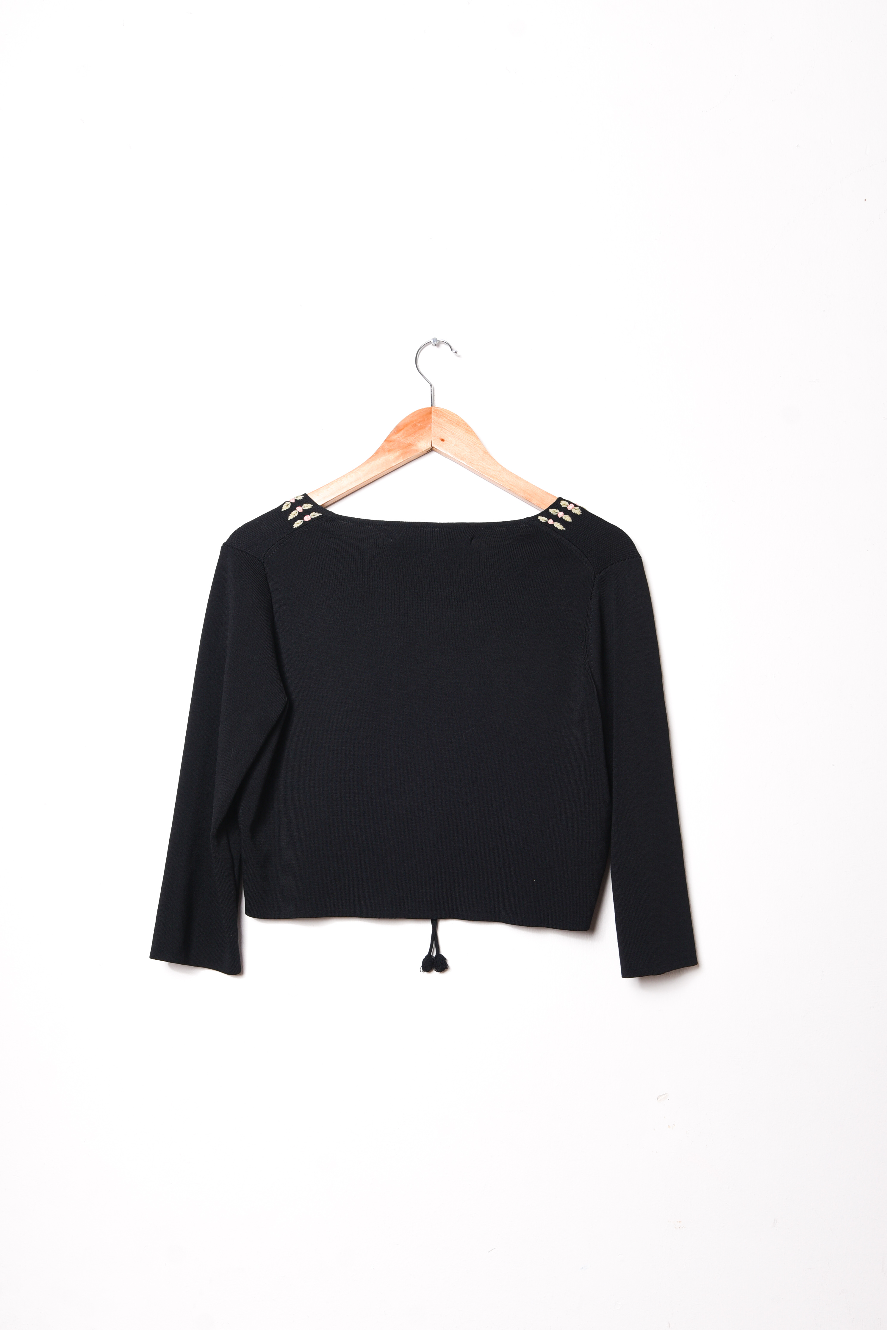 Cardigan 90s flores bordadas