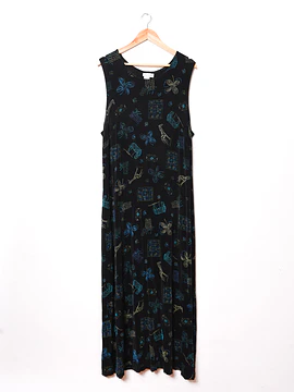 Maxi vestido 90s acetato
