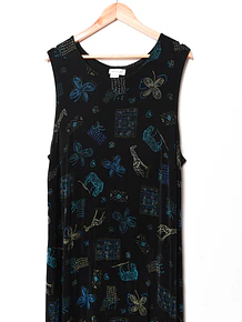 Maxi vestido 90s acetato