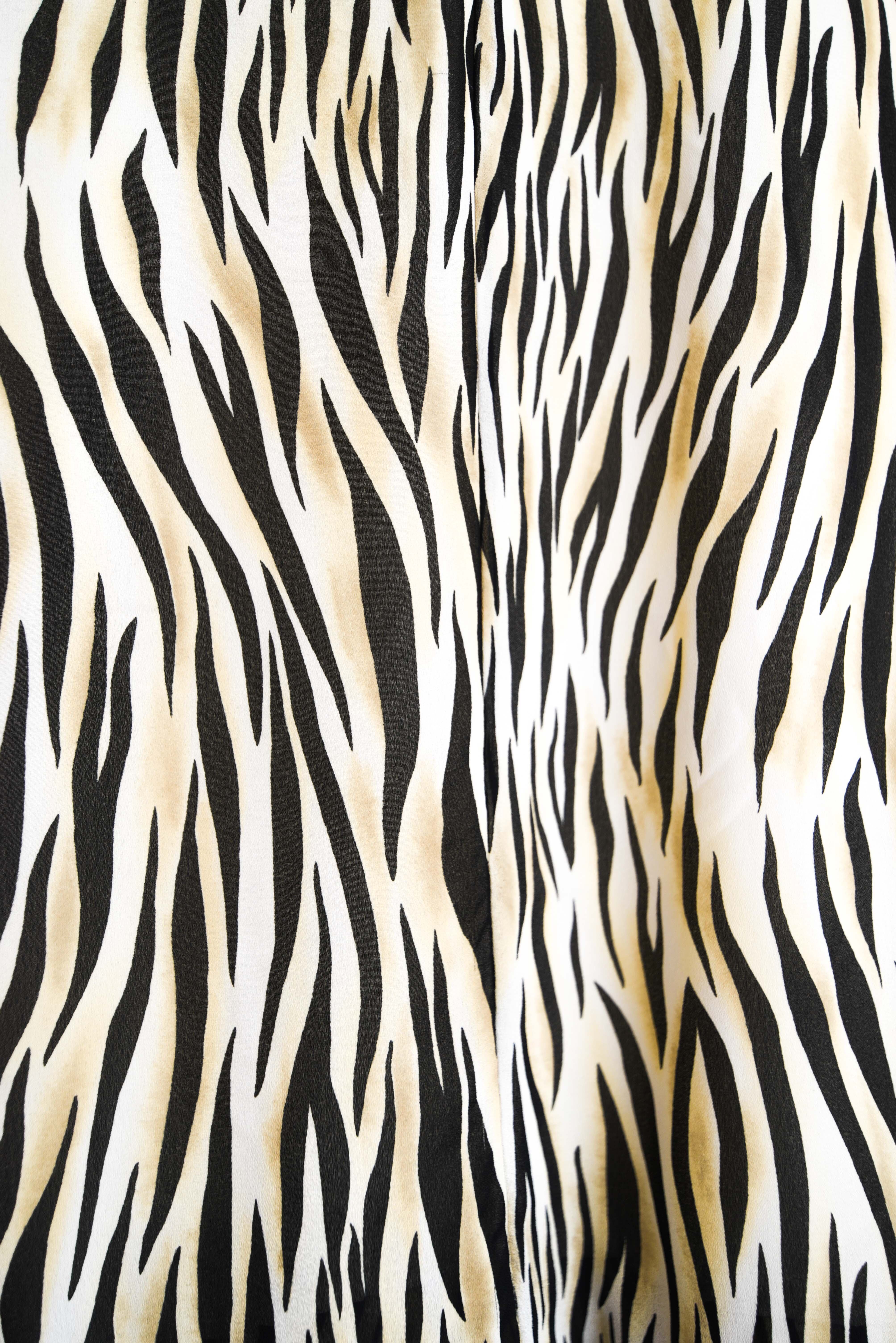 Vestido zebra print 80s