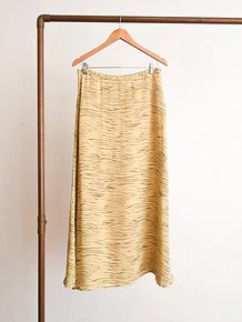 Maxi falda animal print silk 90s