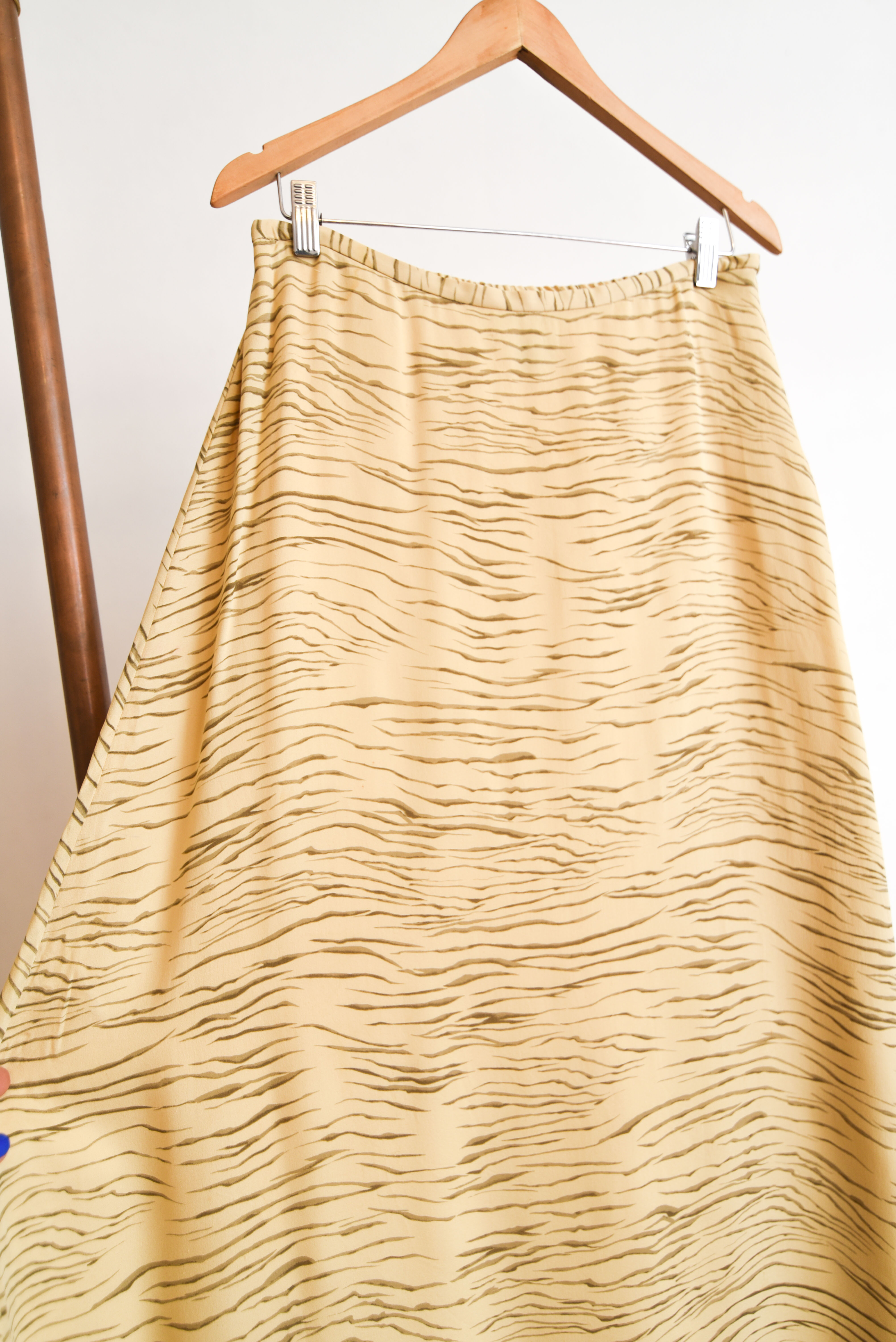 Maxi falda animal print silk 90s