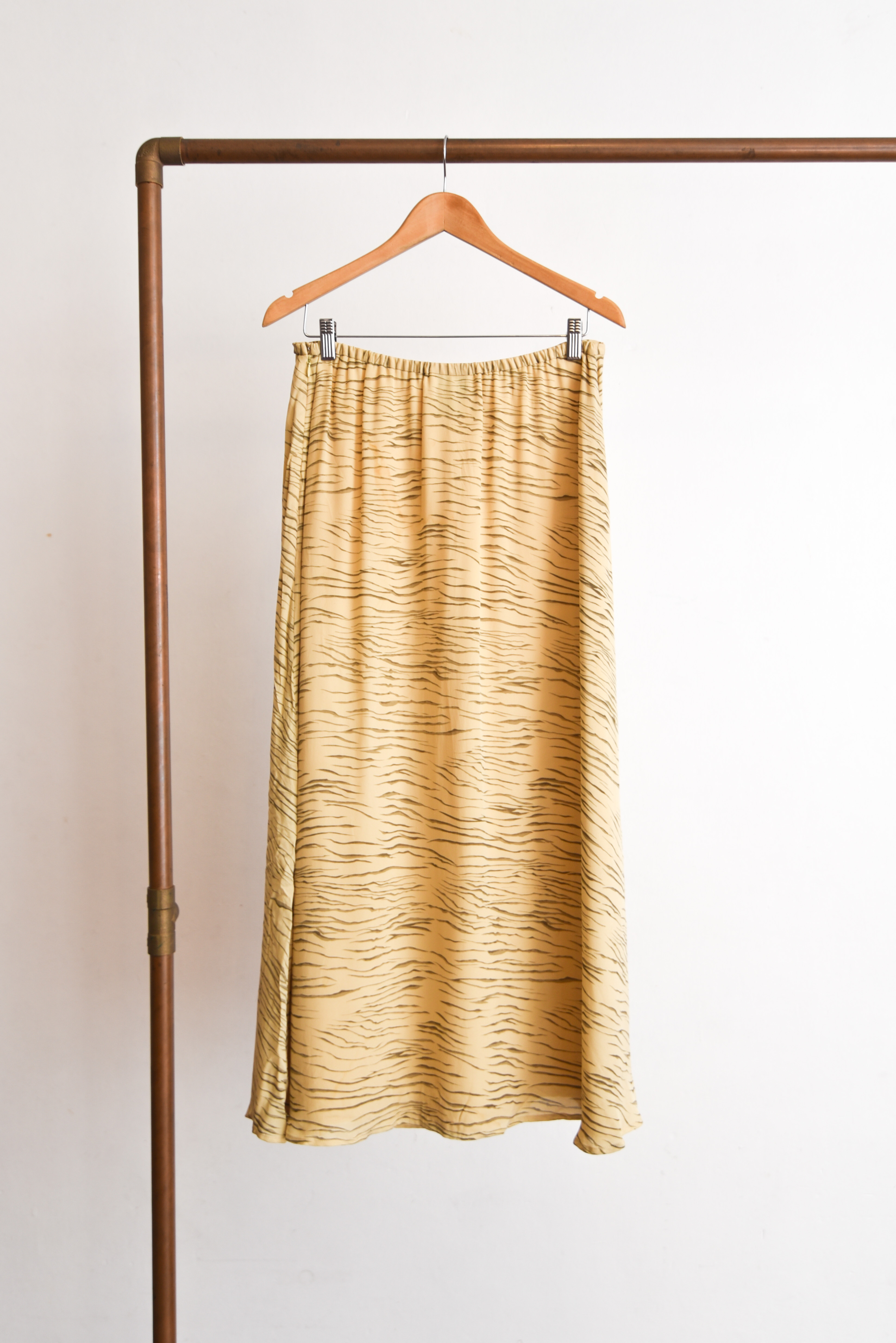 Maxi falda animal print silk 90s