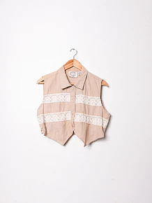 Camisa lino reworked x Vntg Cat