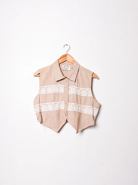 Camisa lino reworked x Vntg Cat