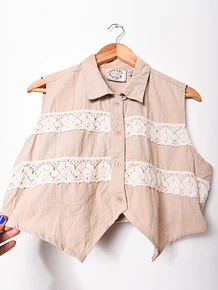 Camisa lino reworked x Vntg Cat