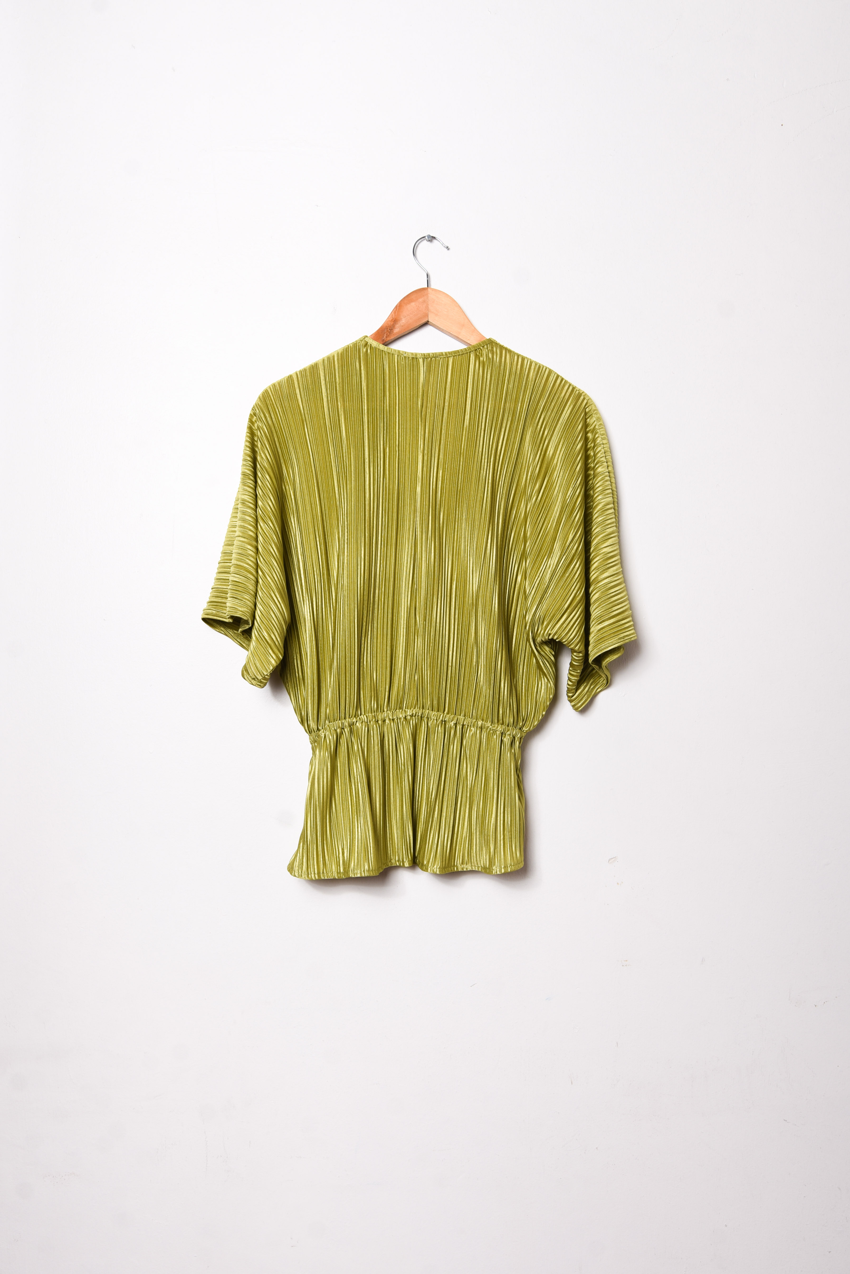 Blusa green plisada