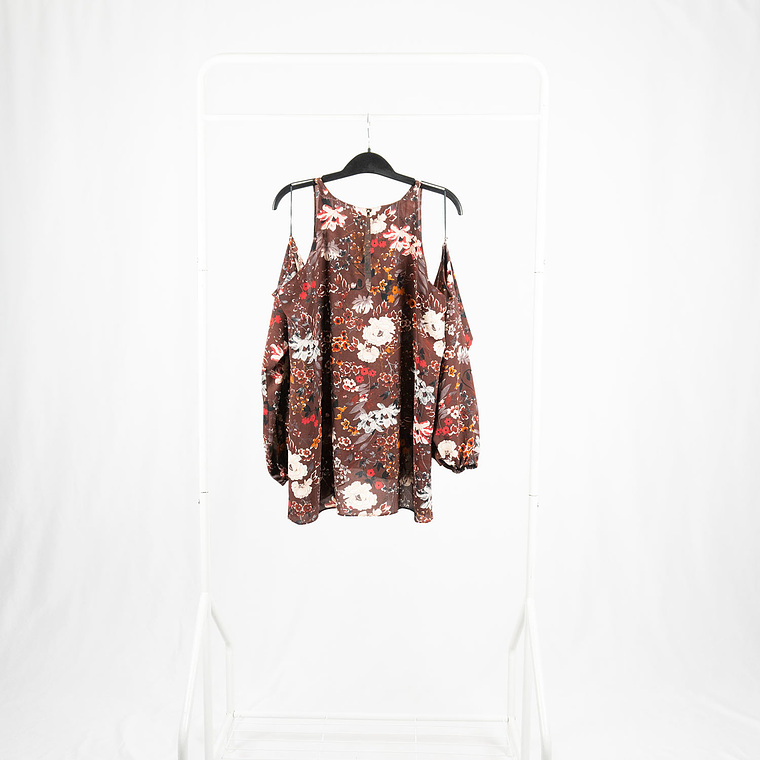 Blusa Shoulders Off Flores 6