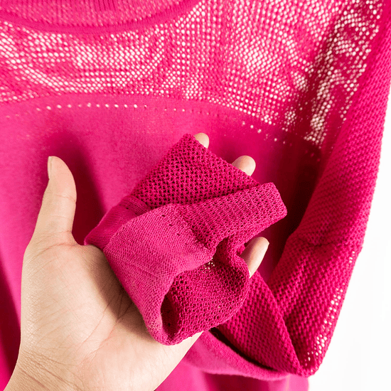 Sweater Calado Fucsia