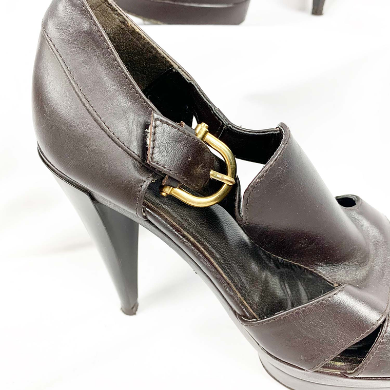 Sandalias Cuero Marrón 2