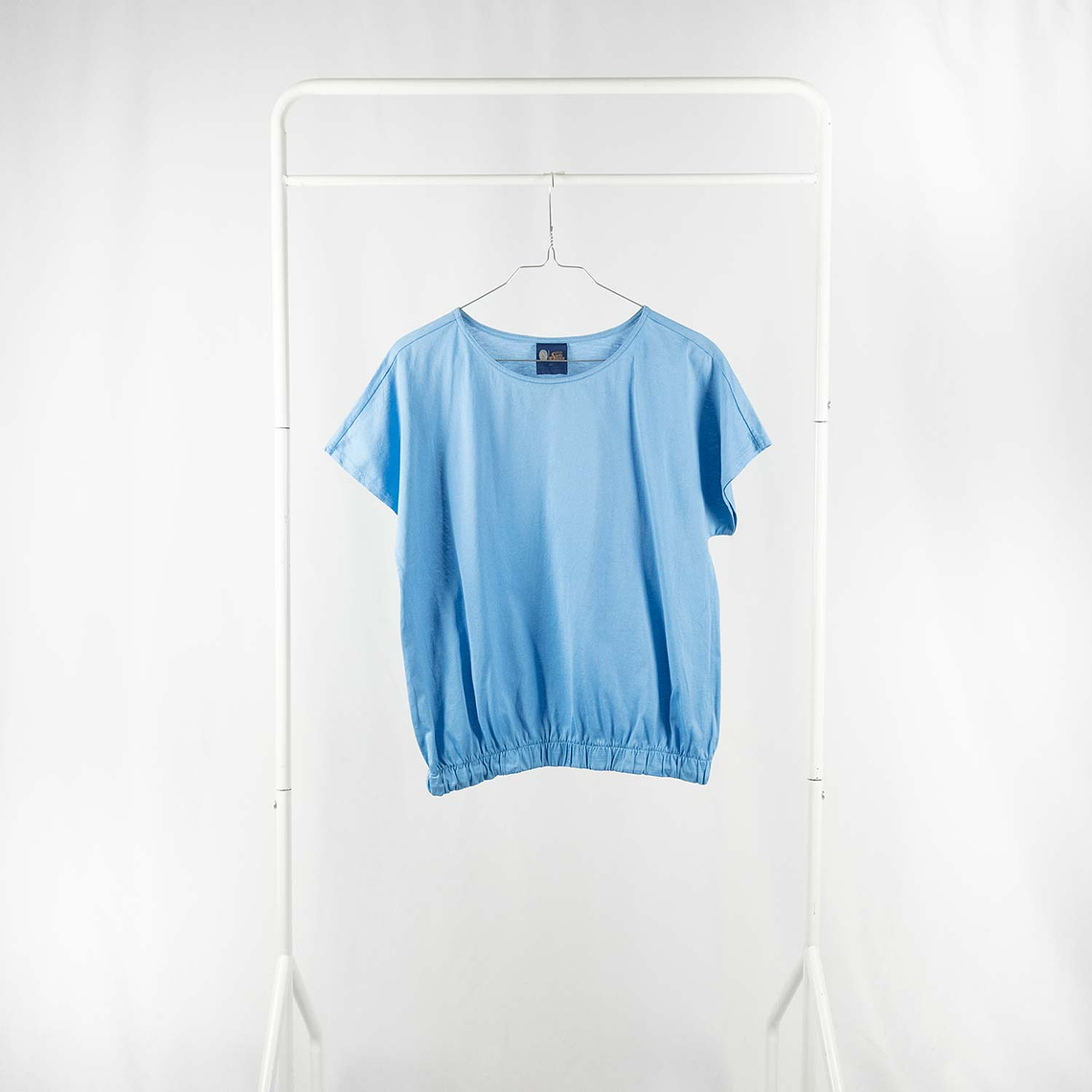 Polera Crop Celeste 80era 1