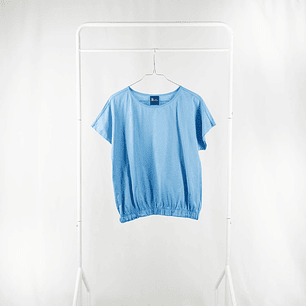 Polera Crop Celeste 80era