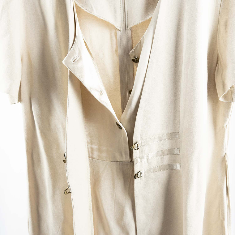 Vestido Hueso Chaquetilla Sexy 80s 3