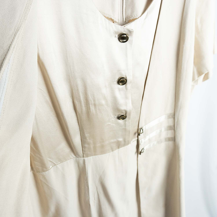 Vestido Hueso Chaquetilla Sexy 80s 10