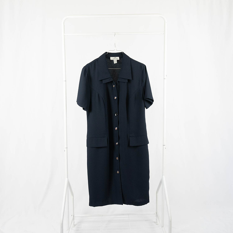 Vestido abotonado Navy 2