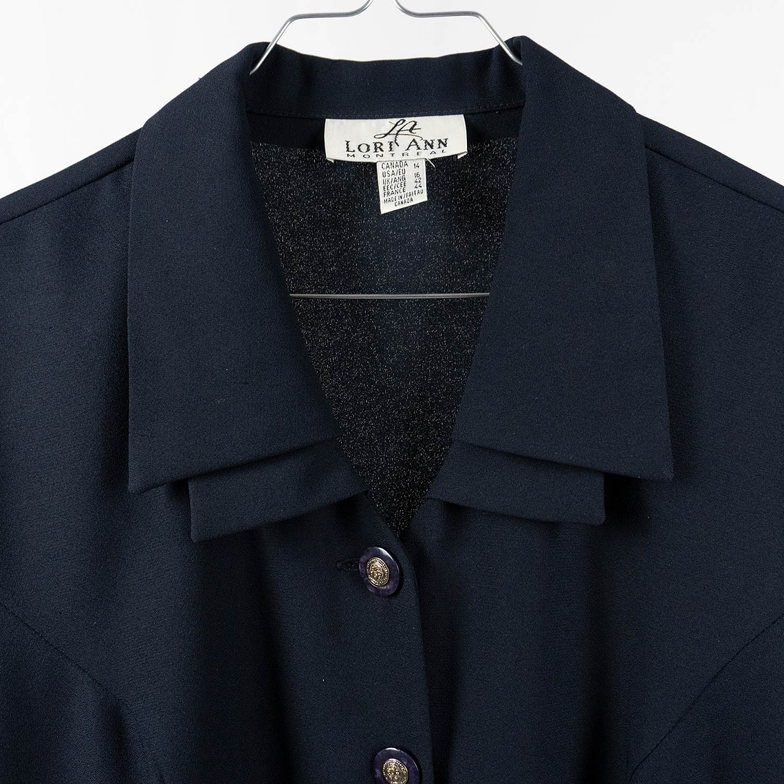 Vestido abotonado Navy 3