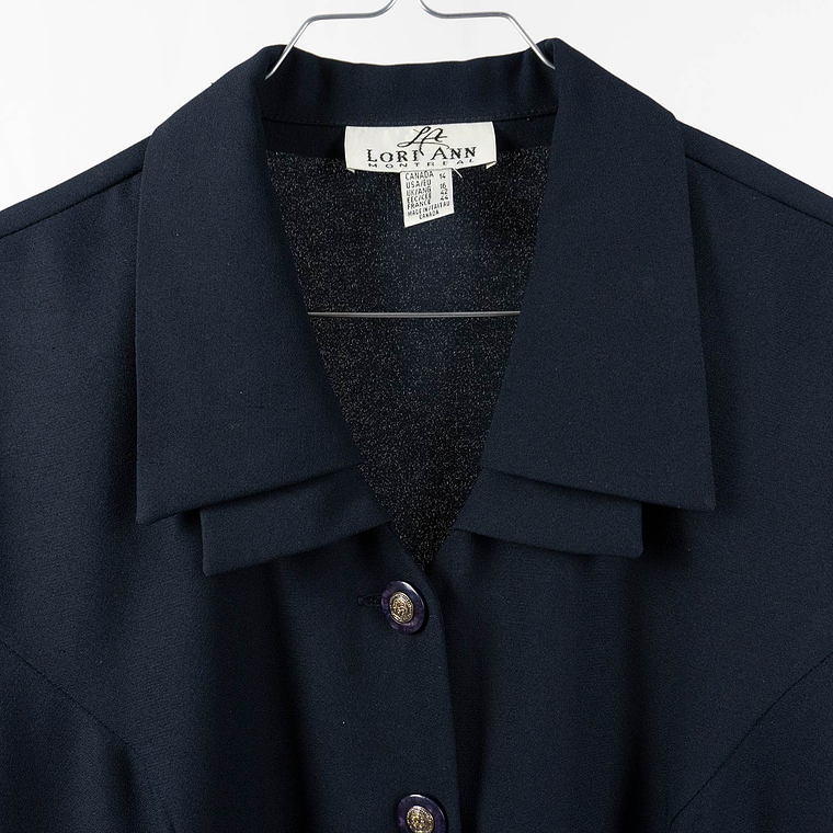 Vestido abotonado Navy 3