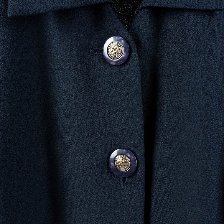 Vestido abotonado Navy 7