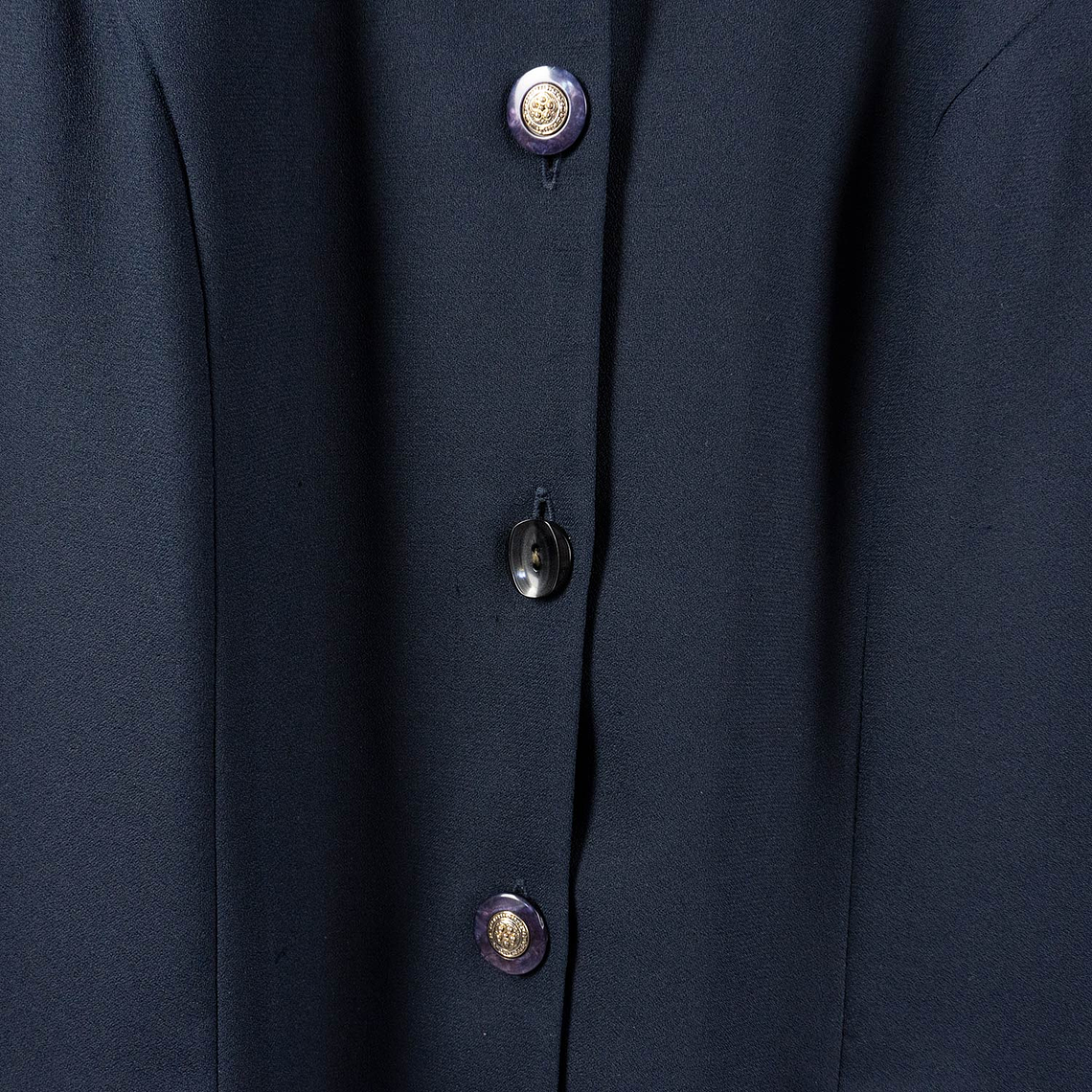 Vestido abotonado Navy 9
