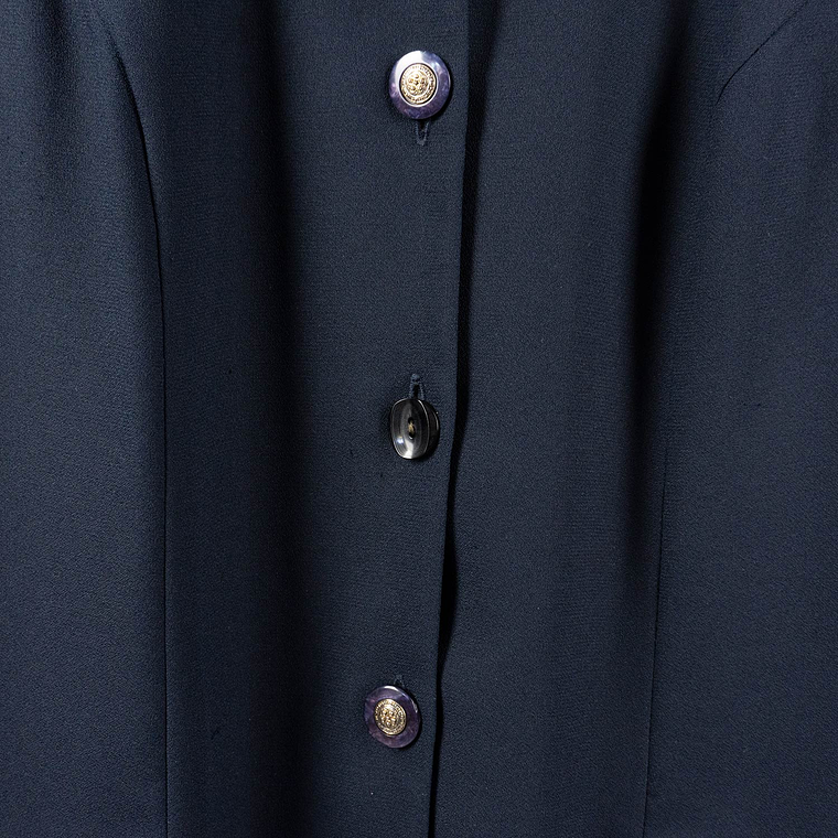 Vestido abotonado Navy 9