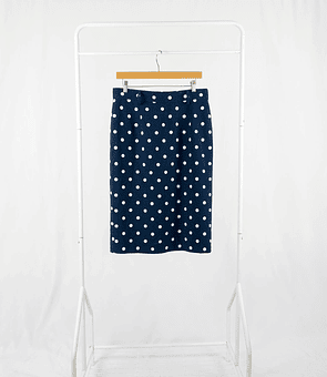 Falda Navy Maxi Dots