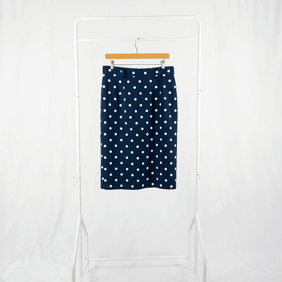 Falda Navy Maxi Dots