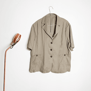 Chaqueta Manga corta Lino Safari