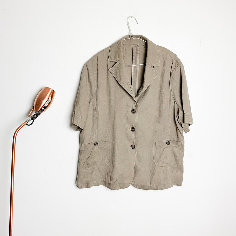 Chaqueta Manga corta Lino Safari 1