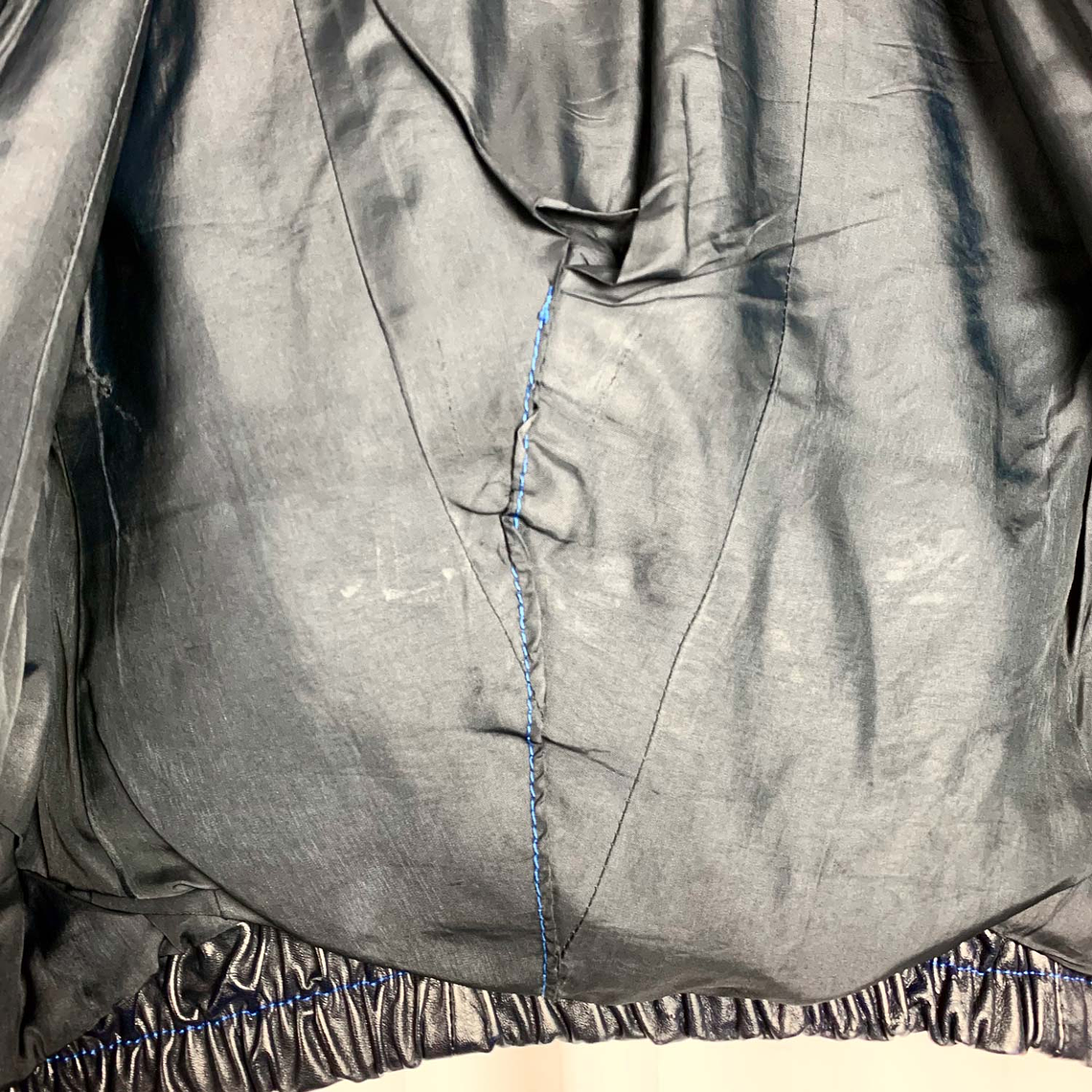 Bomber Blue Leather Jacket 10