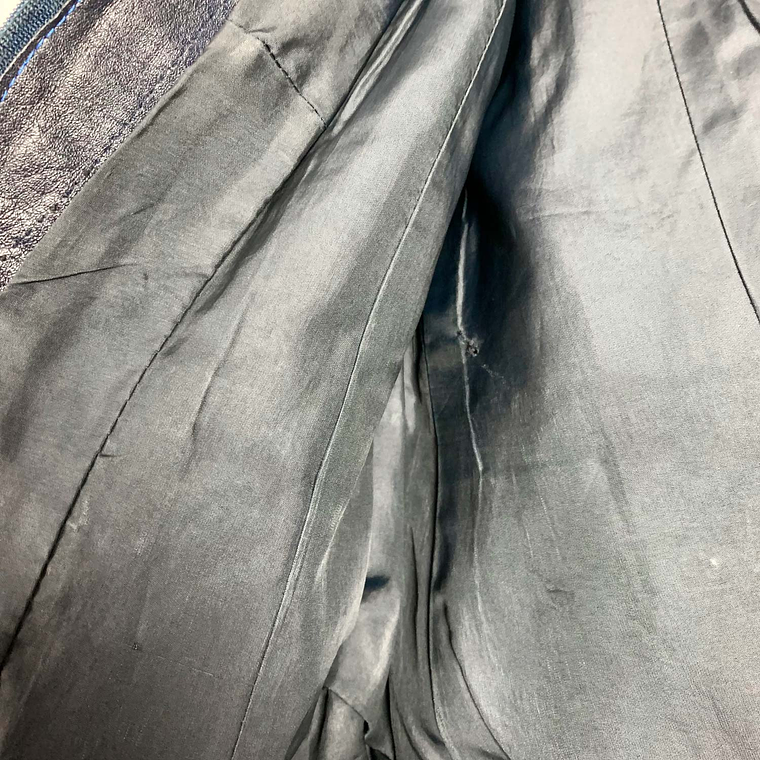 Bomber Blue Leather Jacket 11