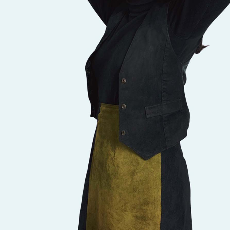 Falda Suede Bicolor 2