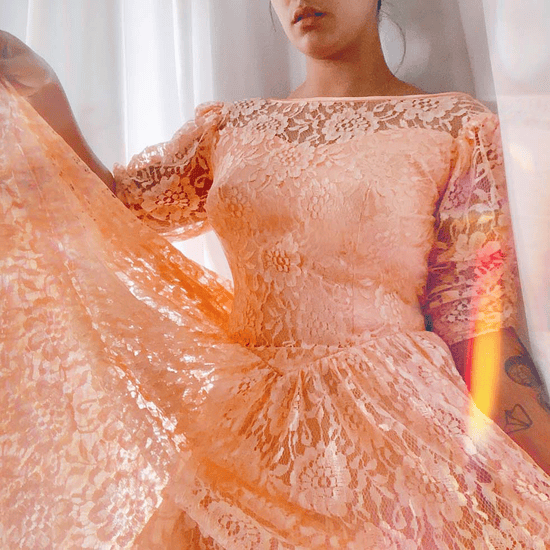 Peach Lace