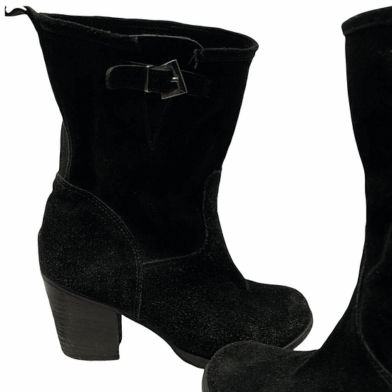 Suede Black Boots