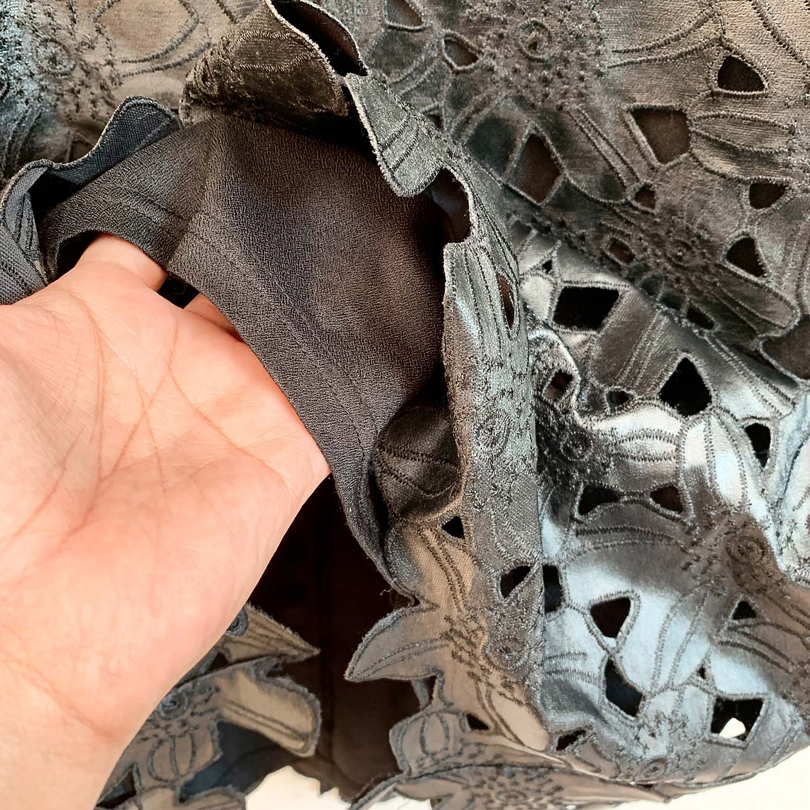 Vestido L.A black flowers 5