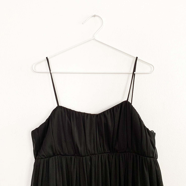 Vestido Negro 90s Corte Imperio 3