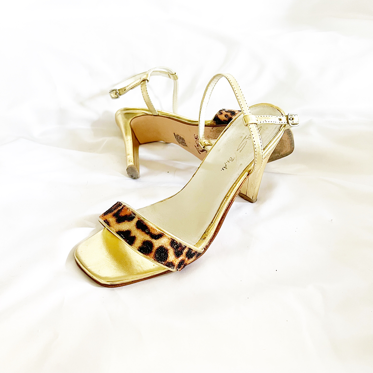 Sandalias Golden Y2K print 2